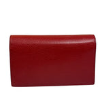 Gucci Red Leather GG Logo Wallet On Chain