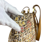 Fendi FF Floral Zucchino Shoulder Tote