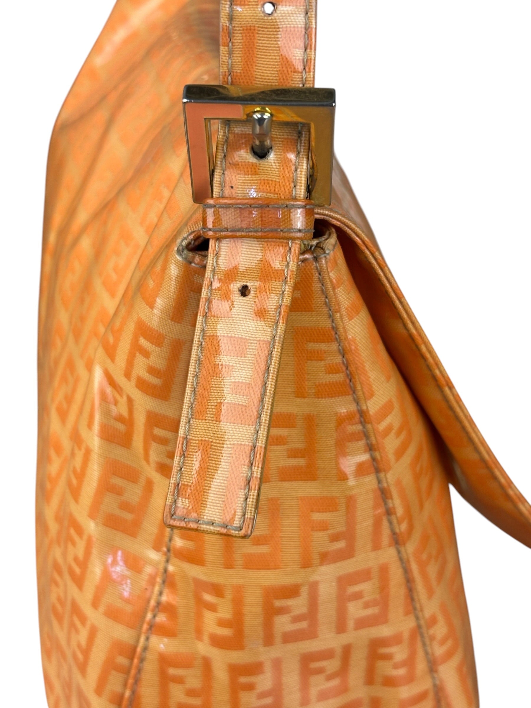 Fendi Orange Vinyl Mamma Baguette