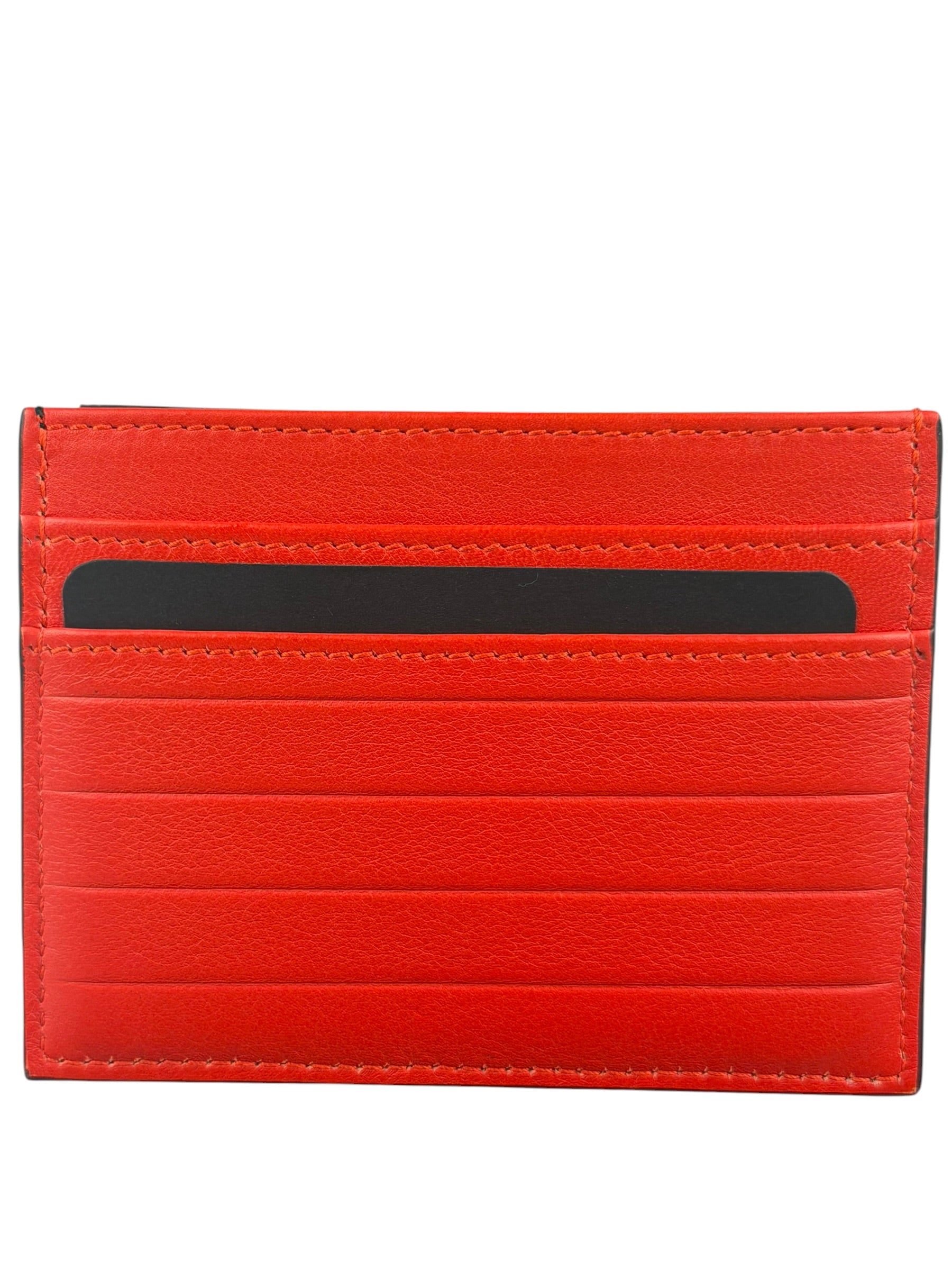 Christian Dior Red/Black Leather Card Holder