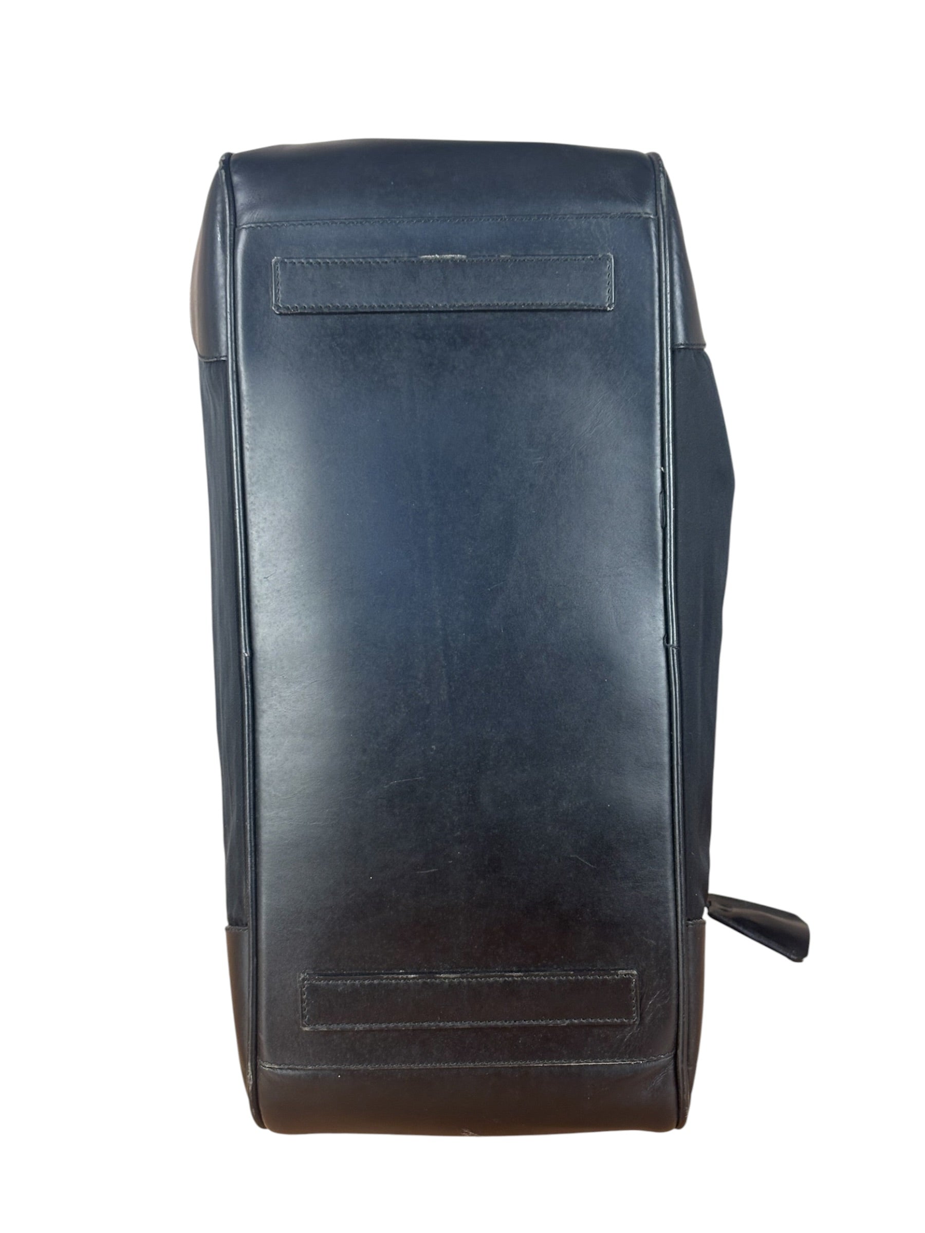 Prada Black Leather Tessuto Nylon Bowler Bag