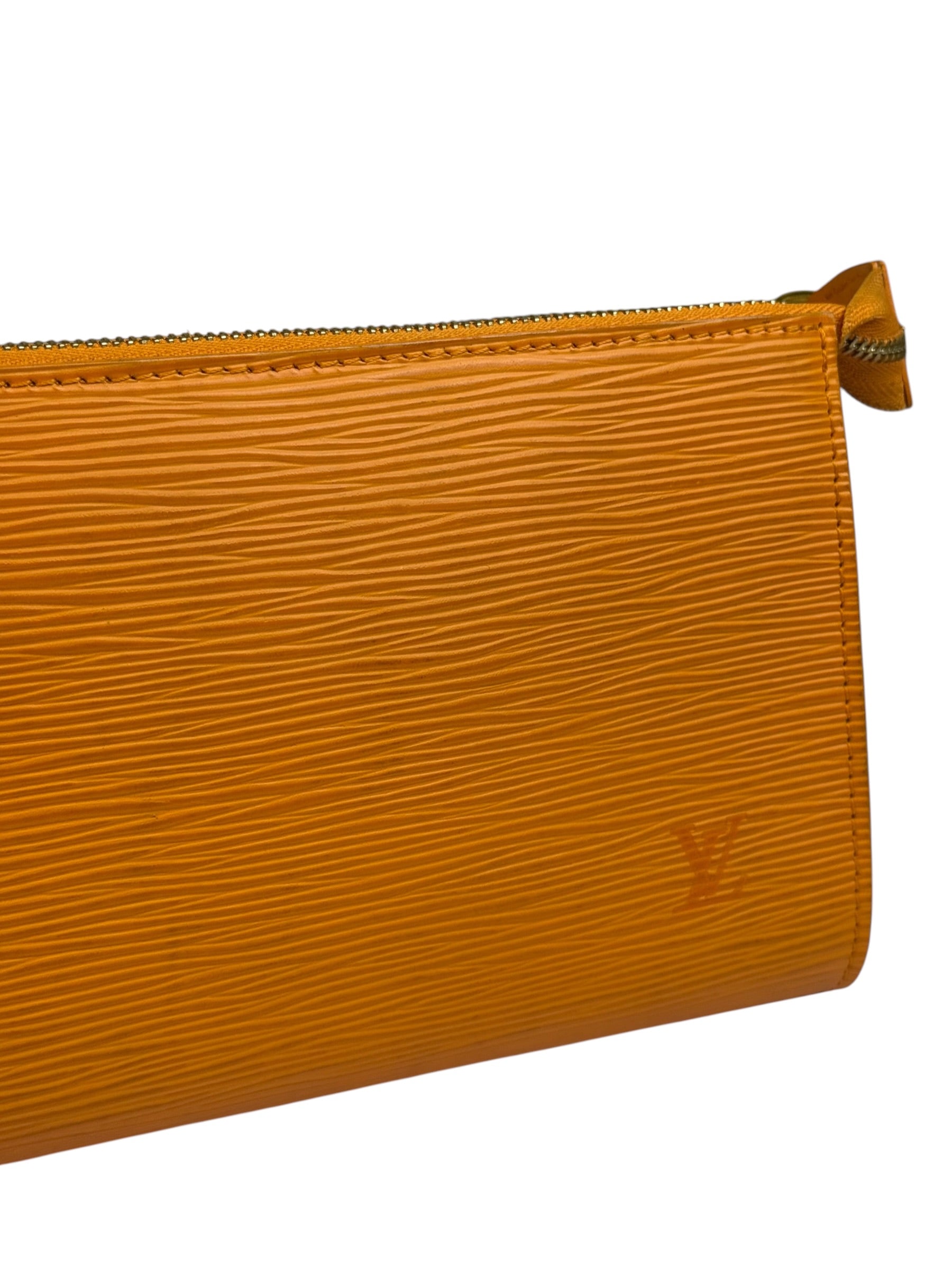 Louis Vuitton Orange Epi Leather Pochette