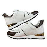Louis Vuitton White/Brown Run Away Sneakers