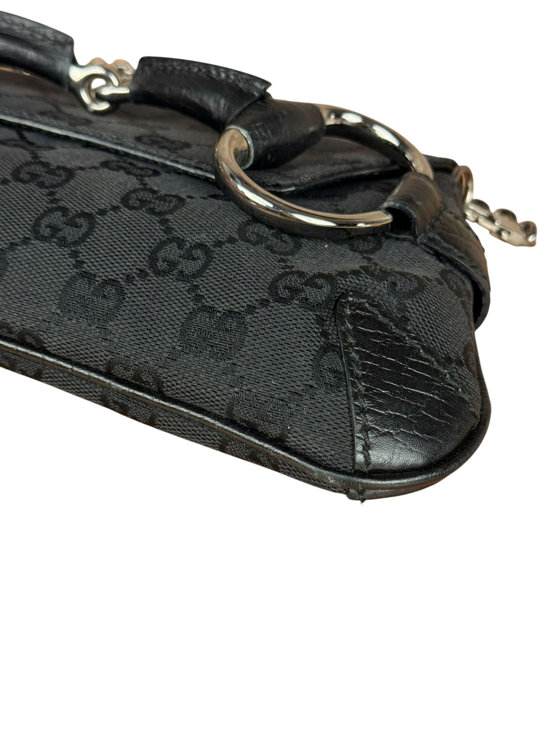 Gucci Black Tom Ford Horsebit Shoulder Bag