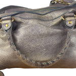 Balenciaga Vintage Distressed Purple Leather City Bag