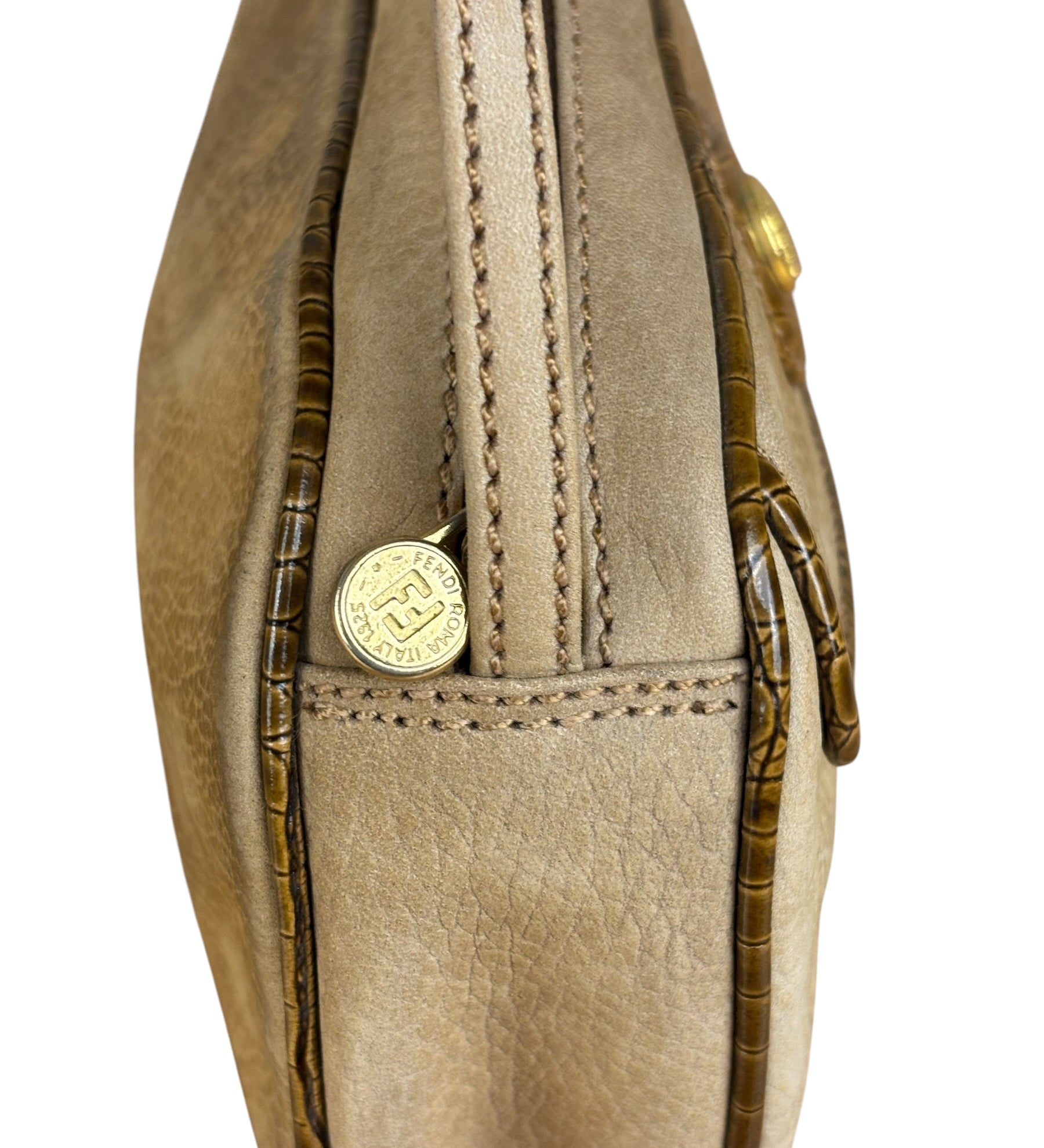 Fendi Vintage Brown Janus Crossbody Bag
