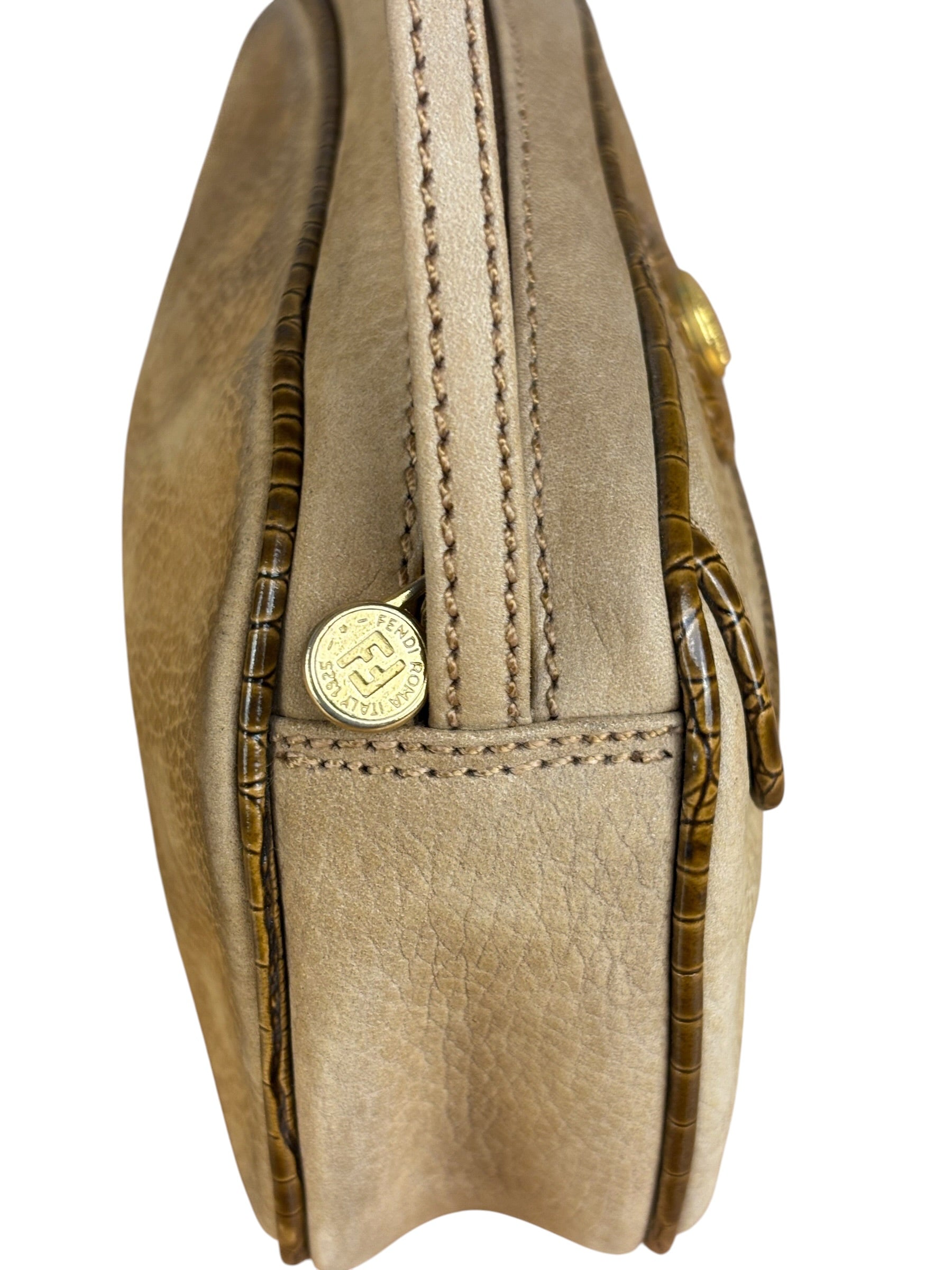 Fendi Vintage Brown Janus Crossbody Bag