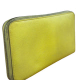 Hermes Yellow Leather Silk'In Classique Long Wallet