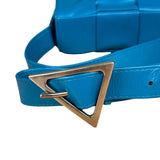 Bottega Veneta Cyan Leather Cassete Bag