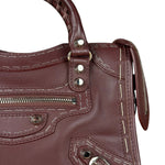 Balenciaga Burgundy Mini City Bag