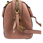 Gucci Pink Leather Guccissima Two-Way Boston Bag
