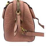 Gucci Pink Leather Guccissima Two-Way Boston Bag