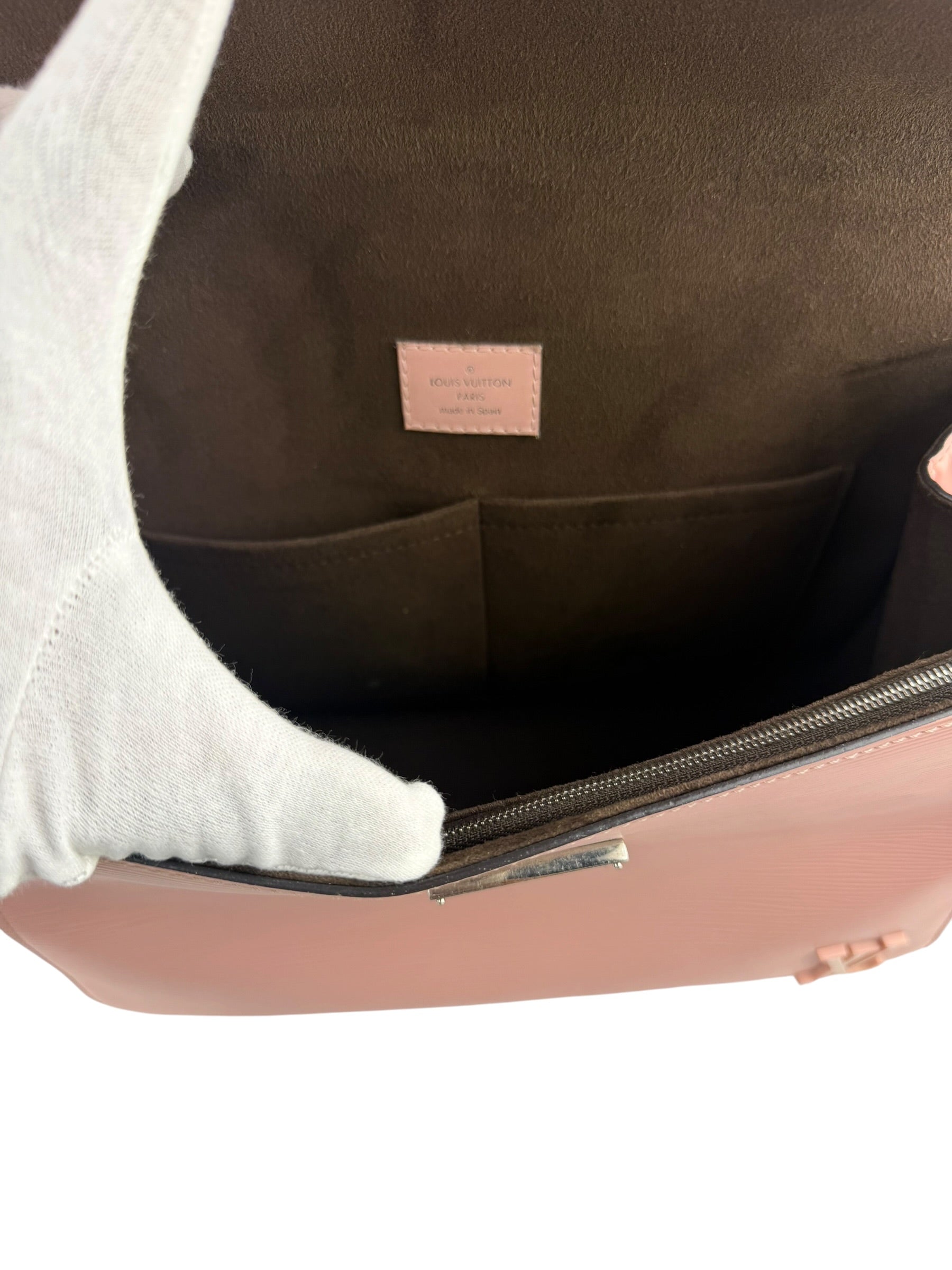 Louis Vuitton Nude Pink Epi Leather Cluny Rose Ballerine Hand Bag