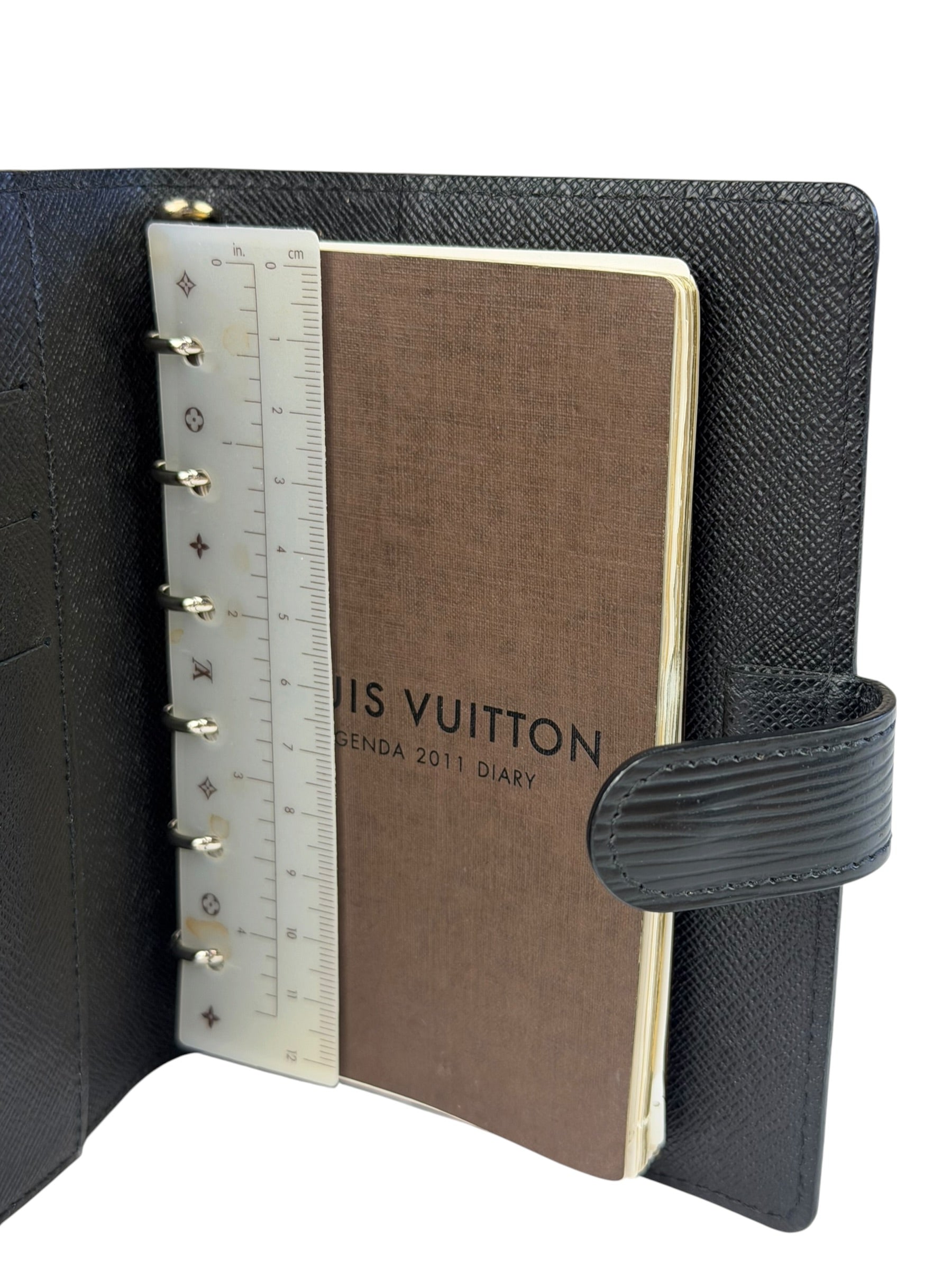 Louis Vuitton Black Epi Leather Agenda