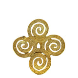 Chanel Vintage Spring Swirl/Sprial Cross Cc Brooch 95P 1995