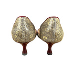 Manolo Blahnik Lizard Skin Kitten Heels