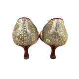 Manolo Blahnik Lizard Skin Kitten Heels