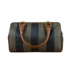 Fendi Vintage Pequin Stripped Nano Boston Bag