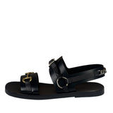 Gucci Black Cordovan Horsebit Sandals