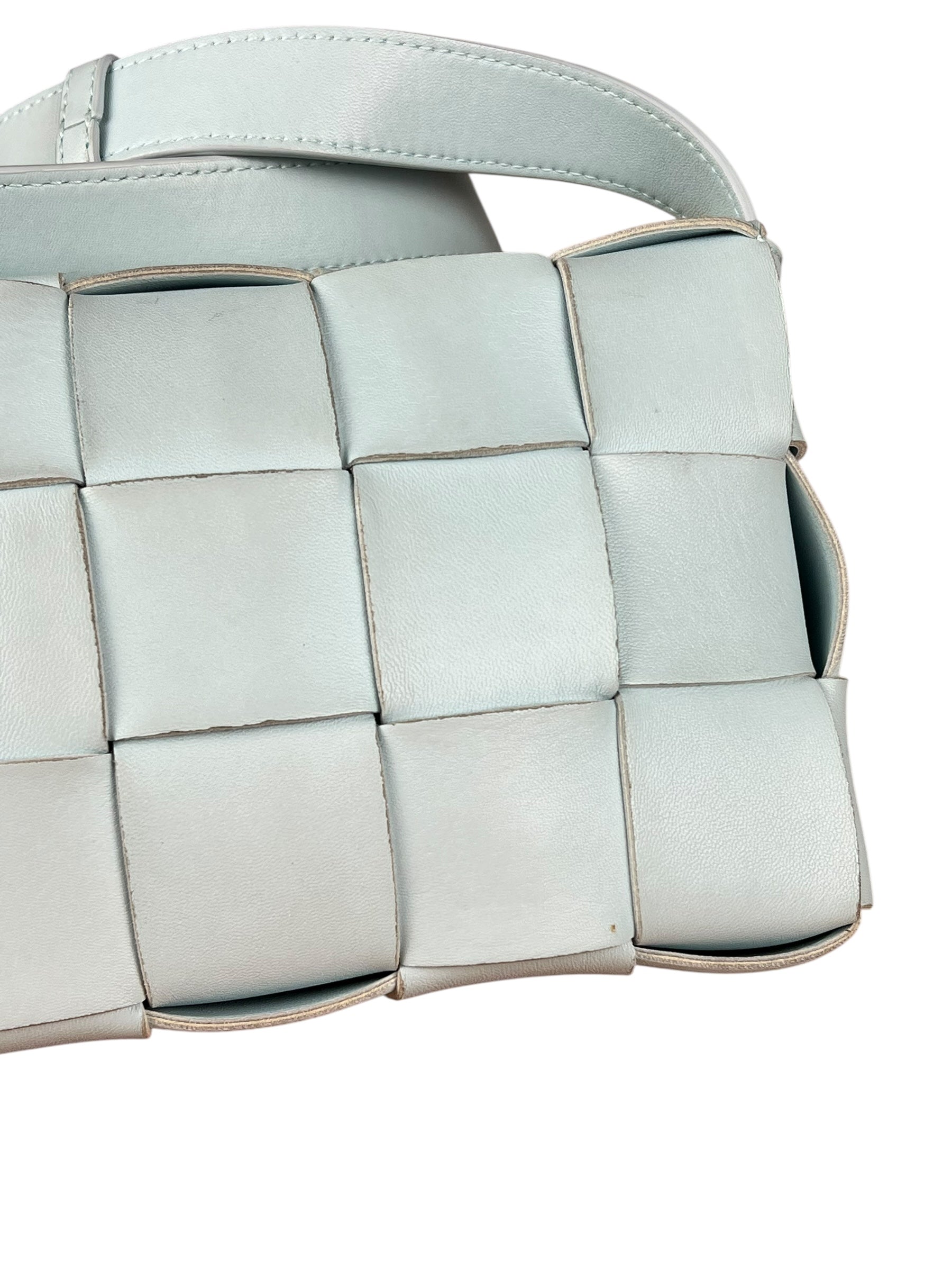 Bottega Veneta Intercciato Cassette Glacier Crossbody
