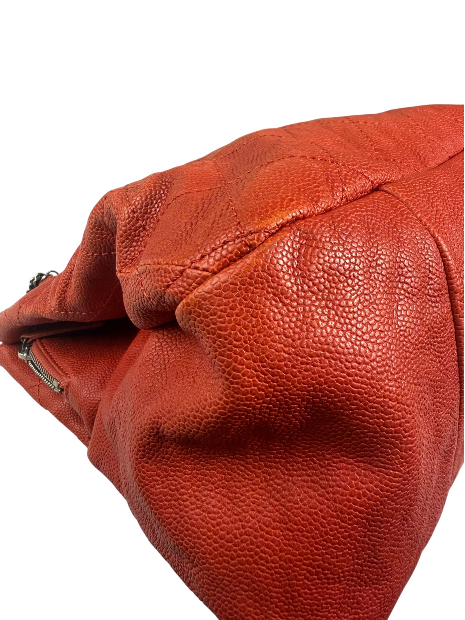 Chanel Red Caviar Quilted Small Frame Shoulder Bag 2011