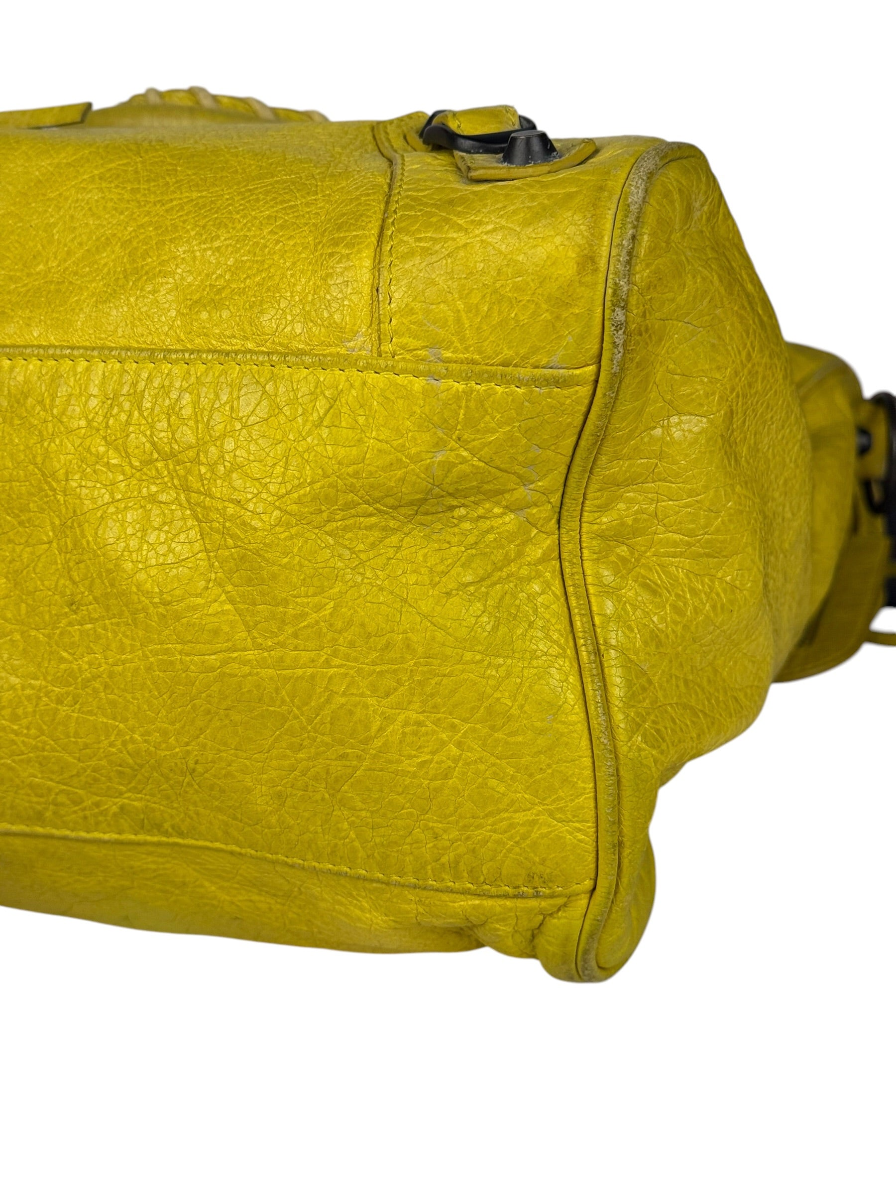 Balenciaga Yellow Leather Classic City Bag