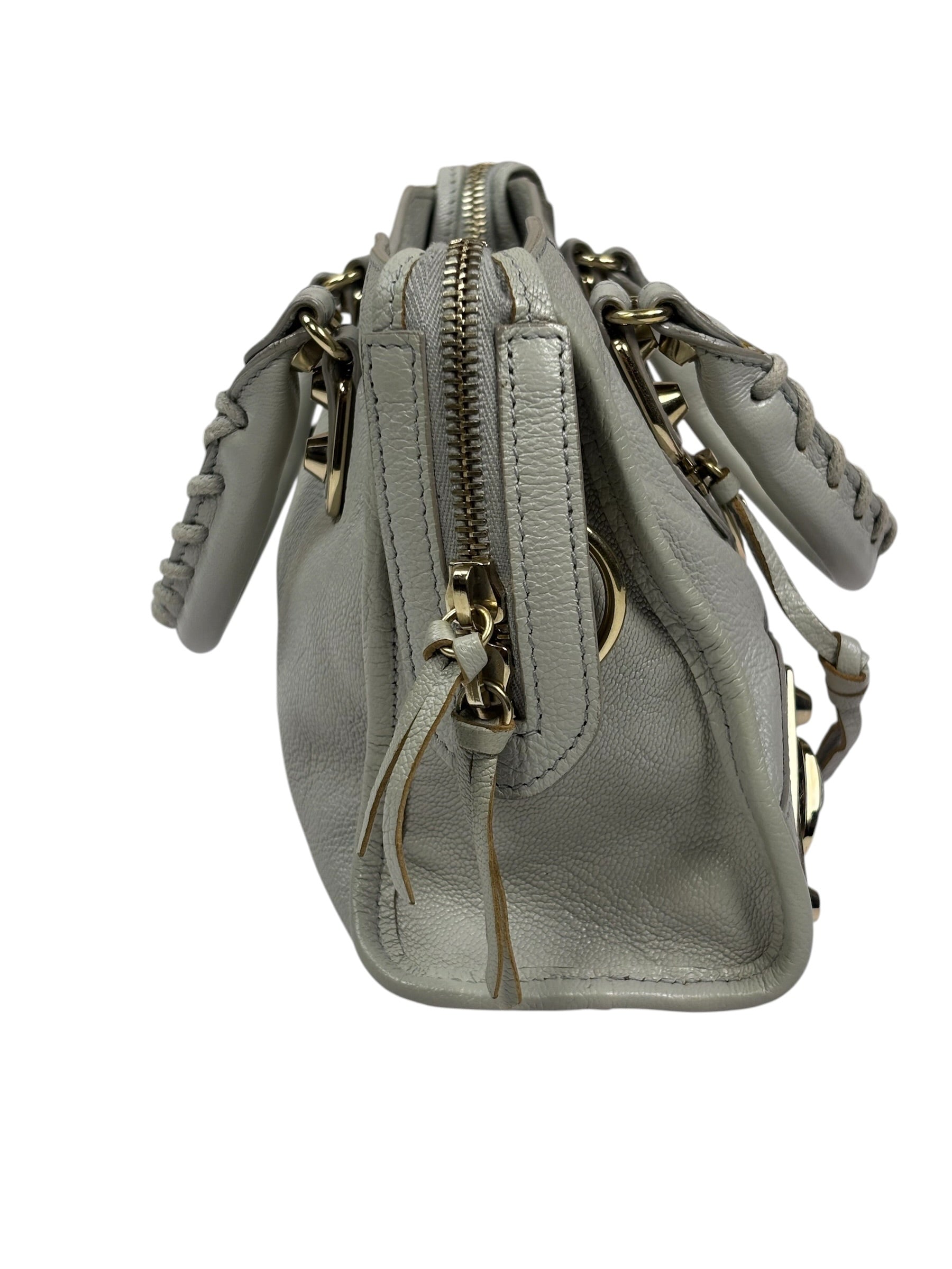 Balenciaga Grey Leather Nano City Two-Way Bag
