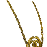 Chanel Vintage CC Gold-Plated Pendant Costume Necklace