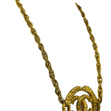 Chanel Vintage CC Gold-Plated Pendant Costume Necklace
