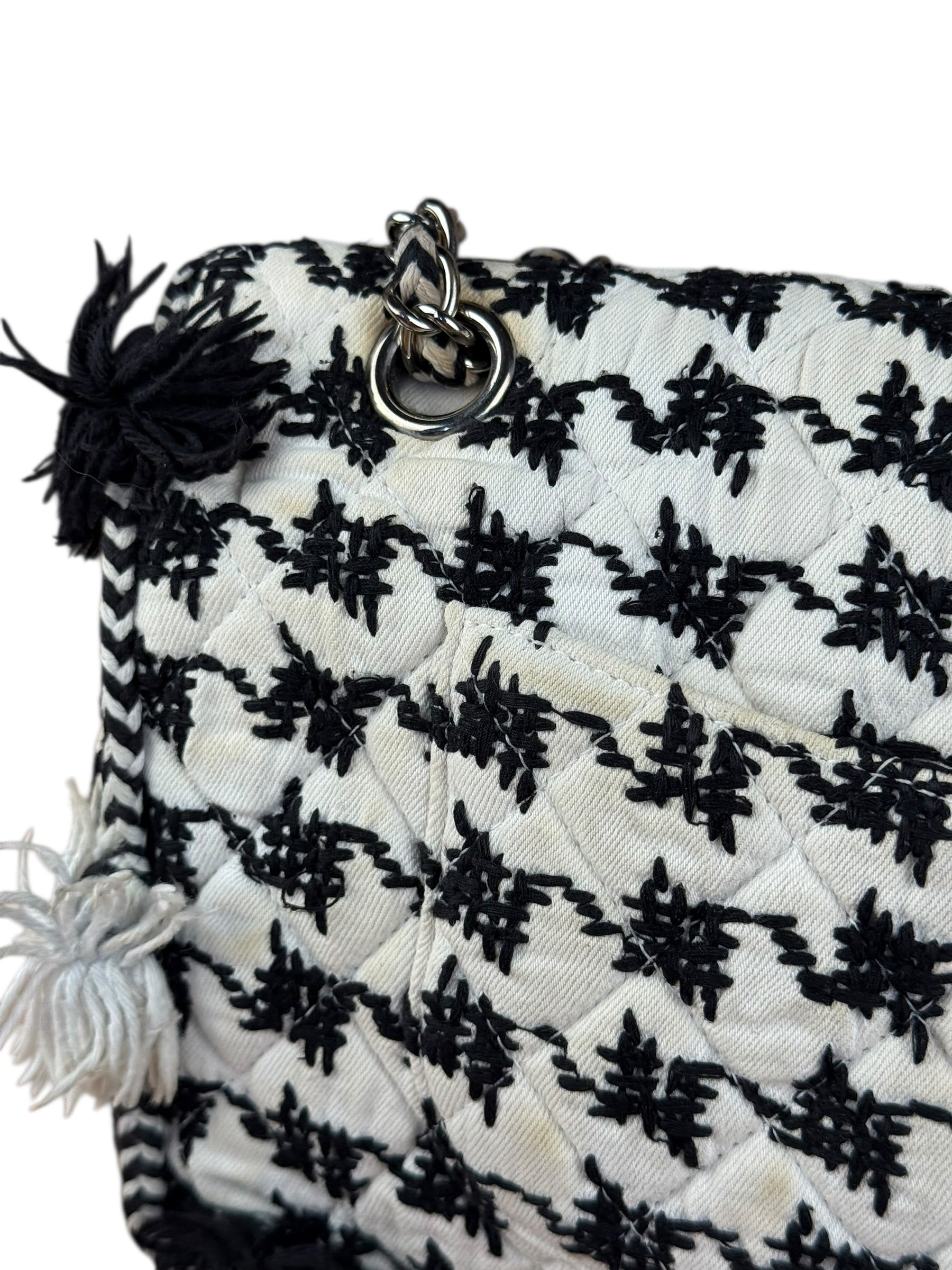 Chanel Tweed Woven Medium Classic Double Flap Bag 2014