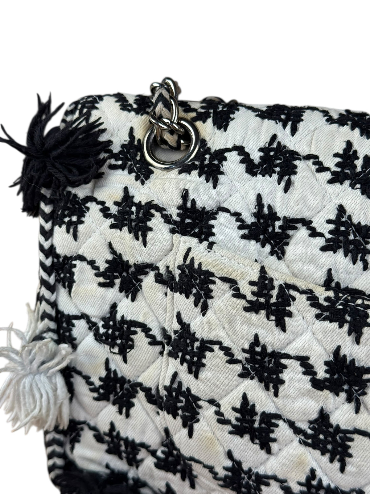 Chanel Tweed Woven Medium Classic Double Flap Bag 2014