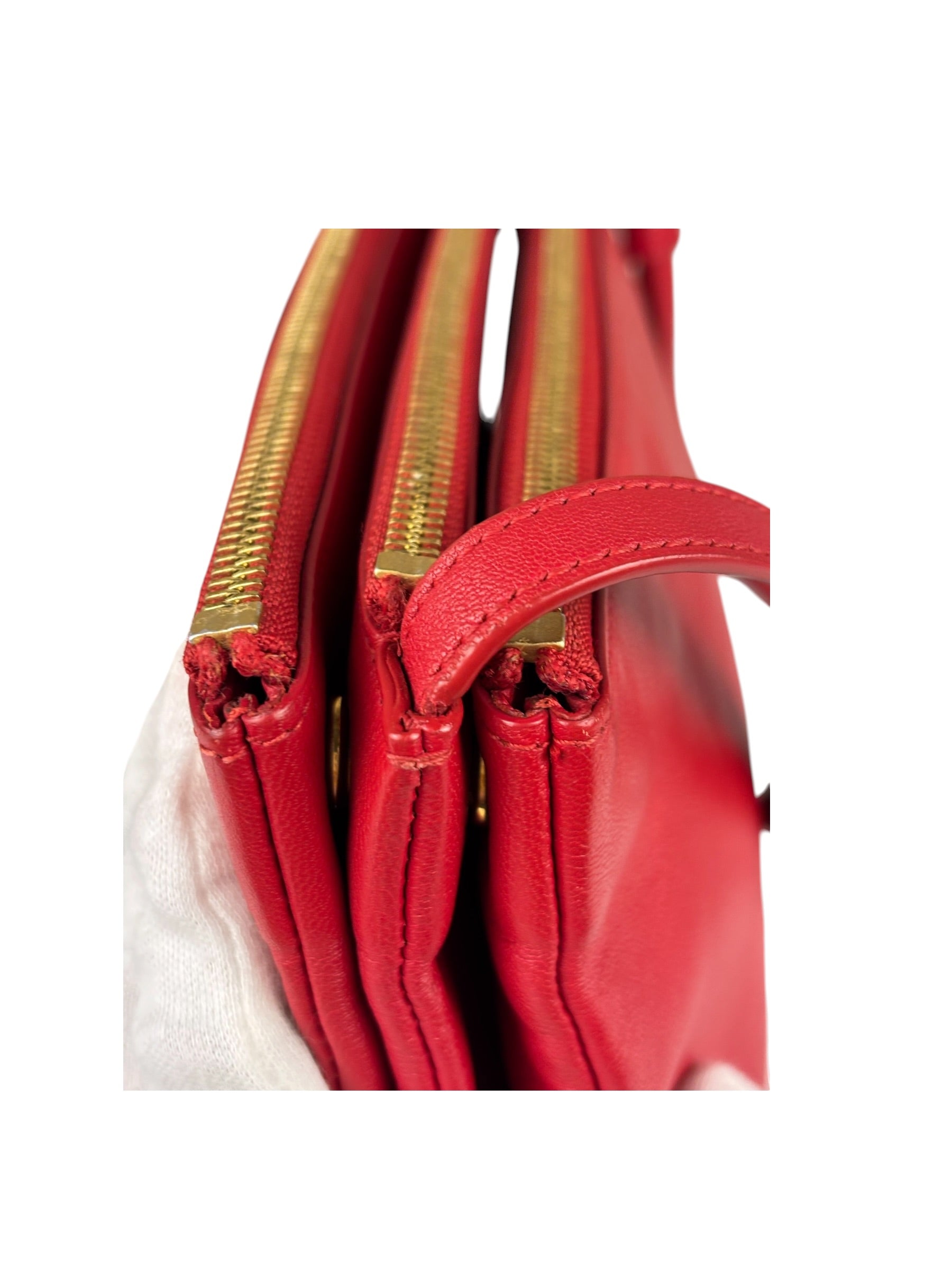 Celine Red Leather The Row 90's Shoulder Bag