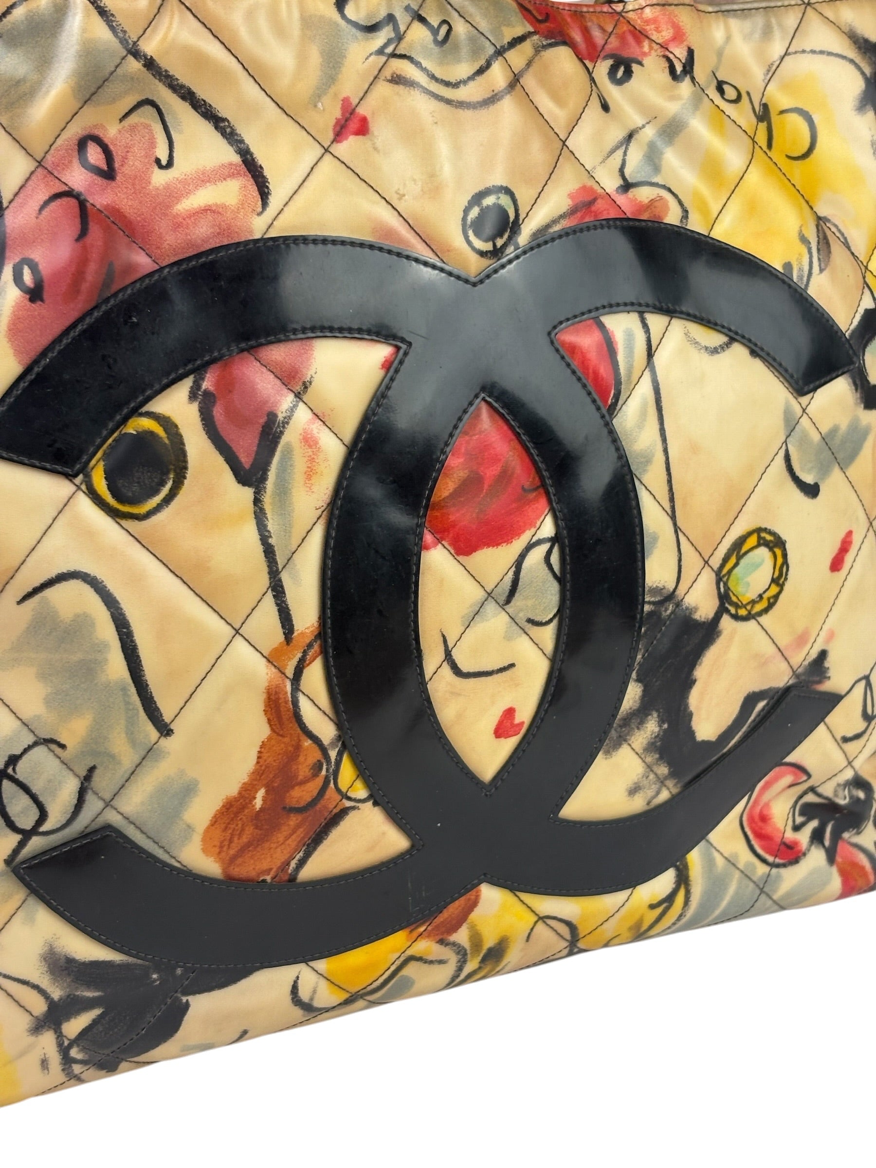 Chanel Multicolor Graffiti Coated Canvas Tote