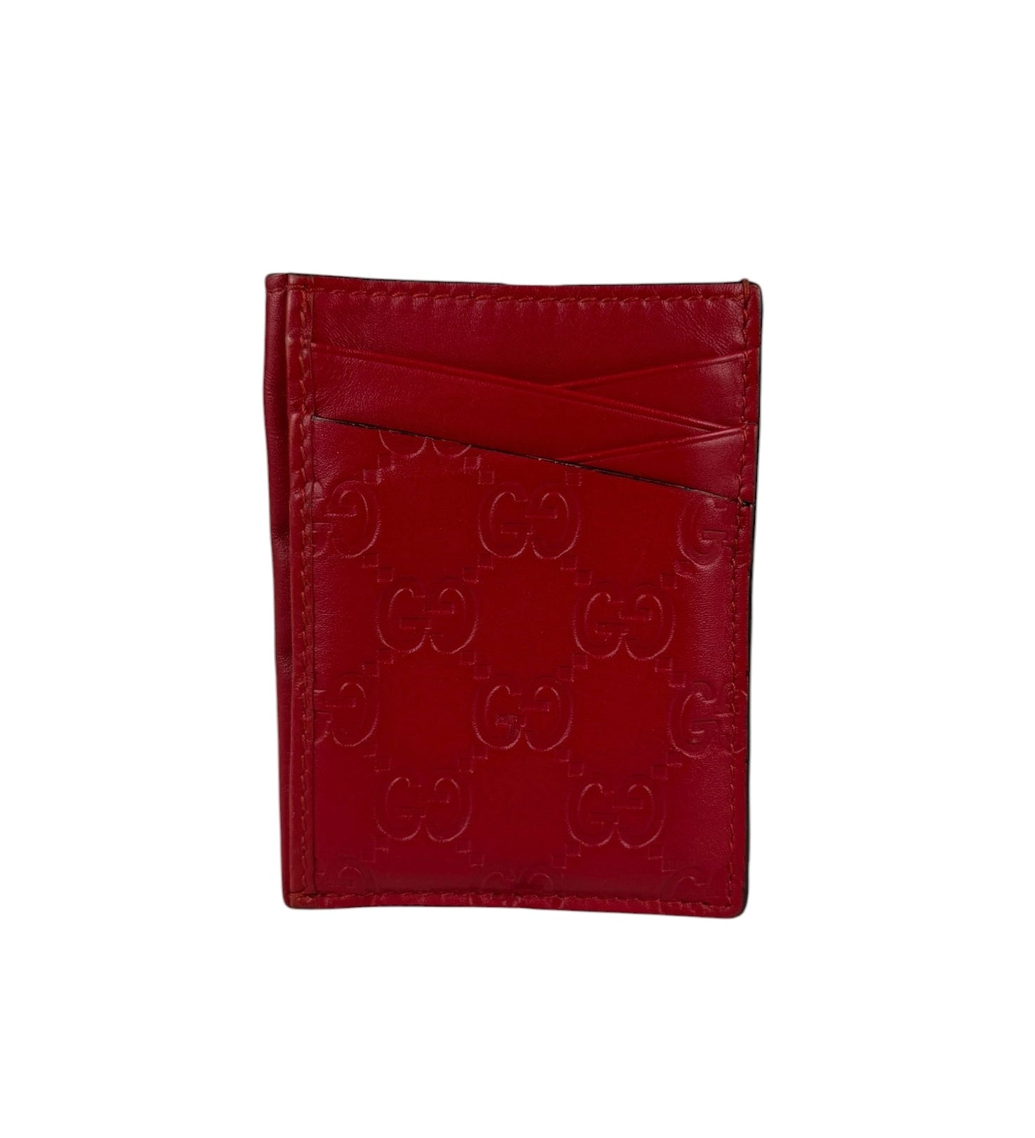 Gucci GG Red Leather Cardholder