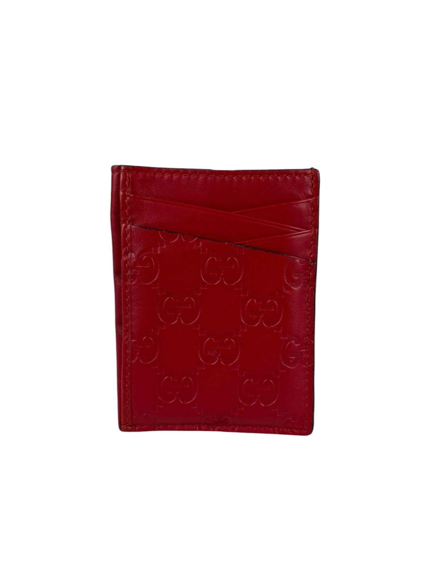Gucci GG Red Leather Cardholder