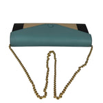 Celine Multi-Colored Leather Pocket Envelope Chain Wallet