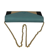 Celine Multi-Colored Leather Pocket Envelope Chain Wallet