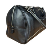 Prada Vintage Black Leather Mini Boston Bag