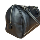 Prada Vintage Black Leather Mini Boston Bag