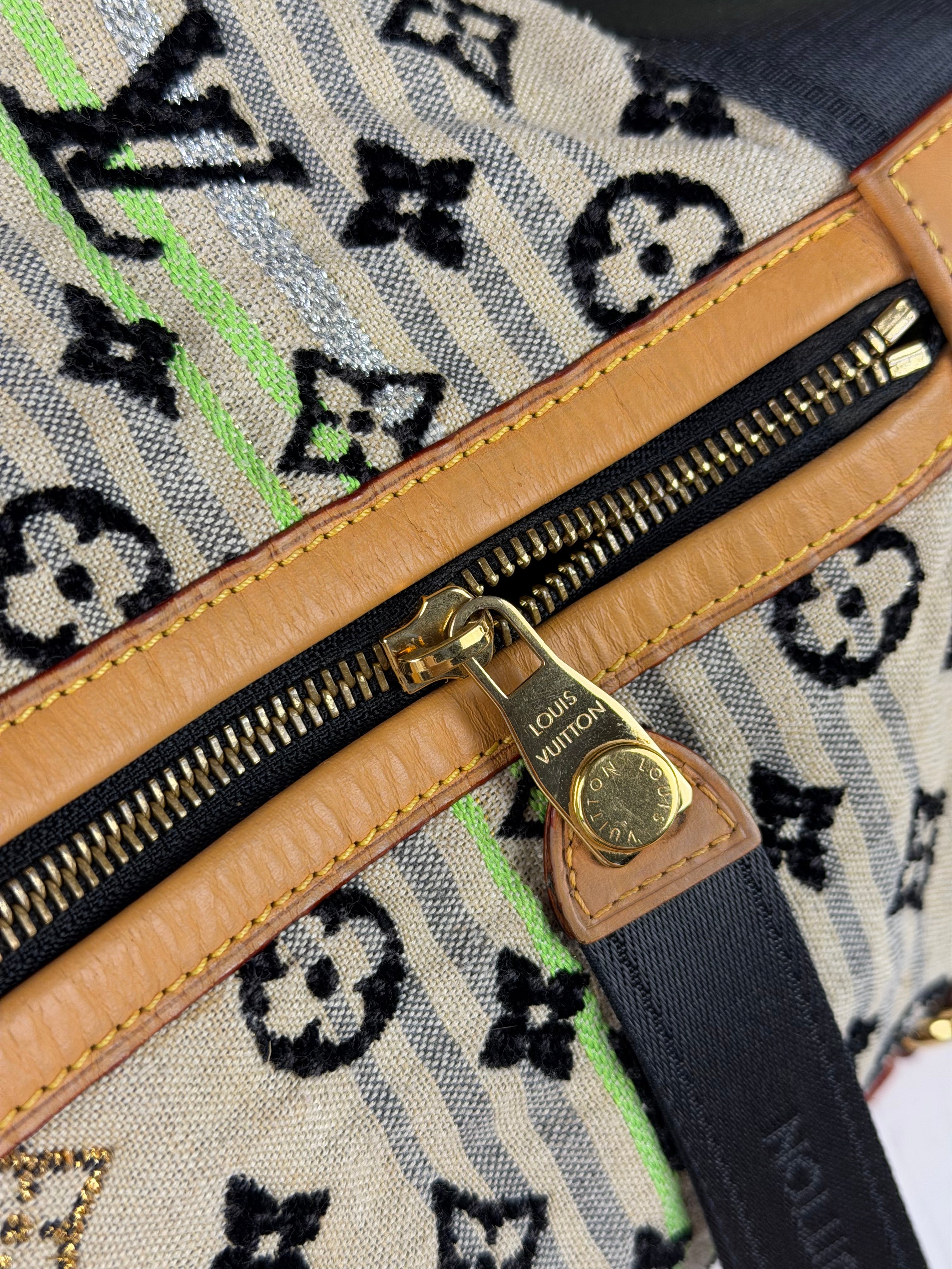 Louis Vuitton Limited Edition Leather Trim Monogram Cheche Gypsy PM