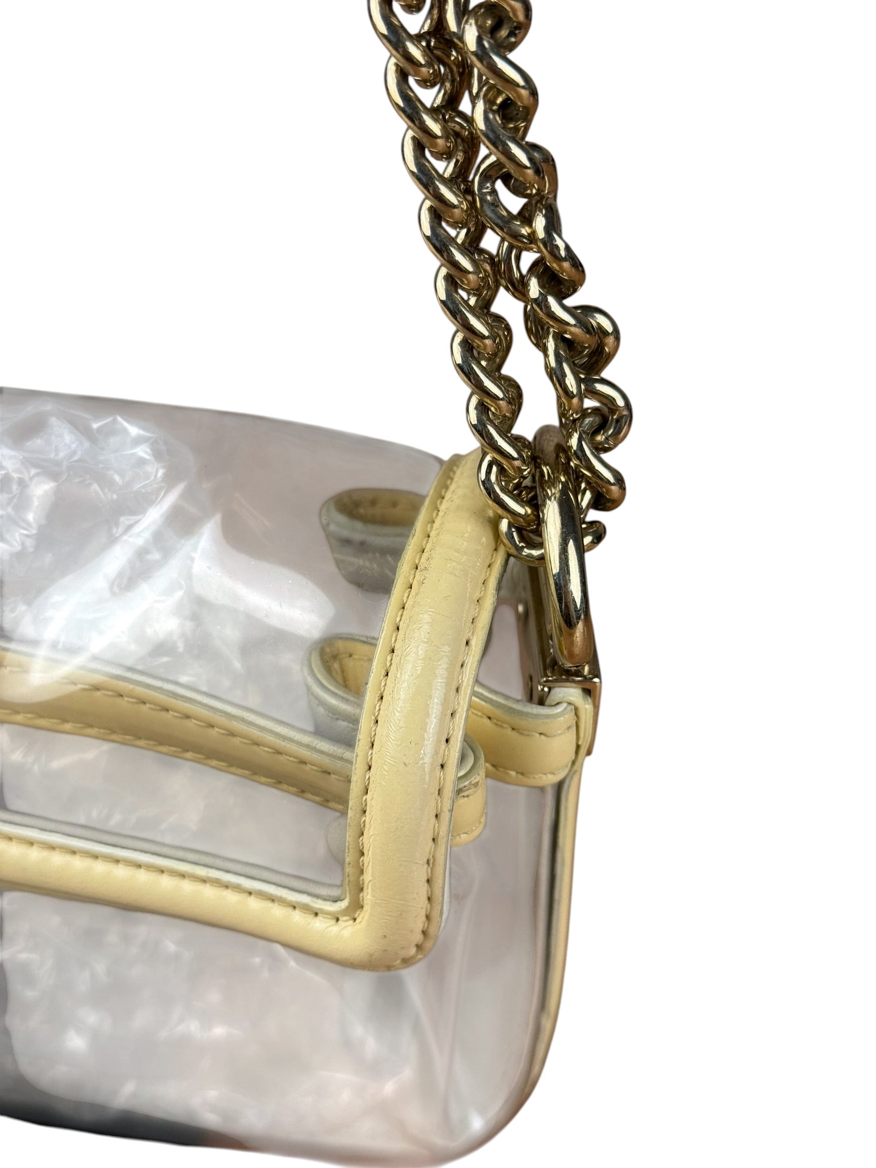 Chanel Yellow Clear PVC Classic Chain Flap Bag 2012