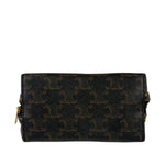 Celine Leopard Print-Trimmed Triomphe Chain Bag