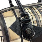 Chanel Cream Leather Coated Canvas Le Train Boston Bag 2006
