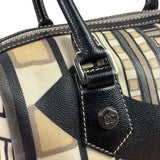 Chanel Cream Leather Coated Canvas Le Train Boston Bag 2006