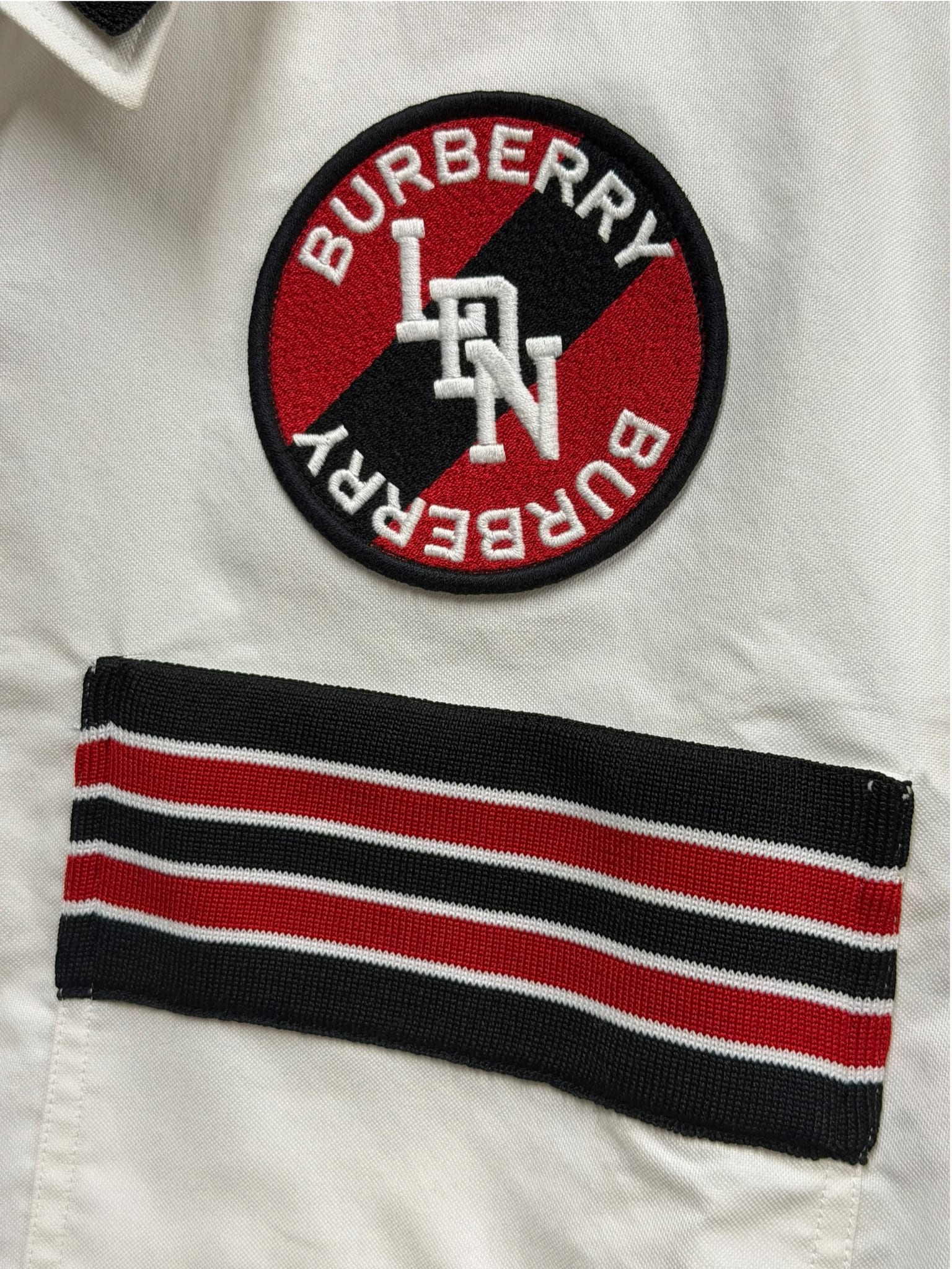 Burberry Vintage Patch Logo Button Down Shirt