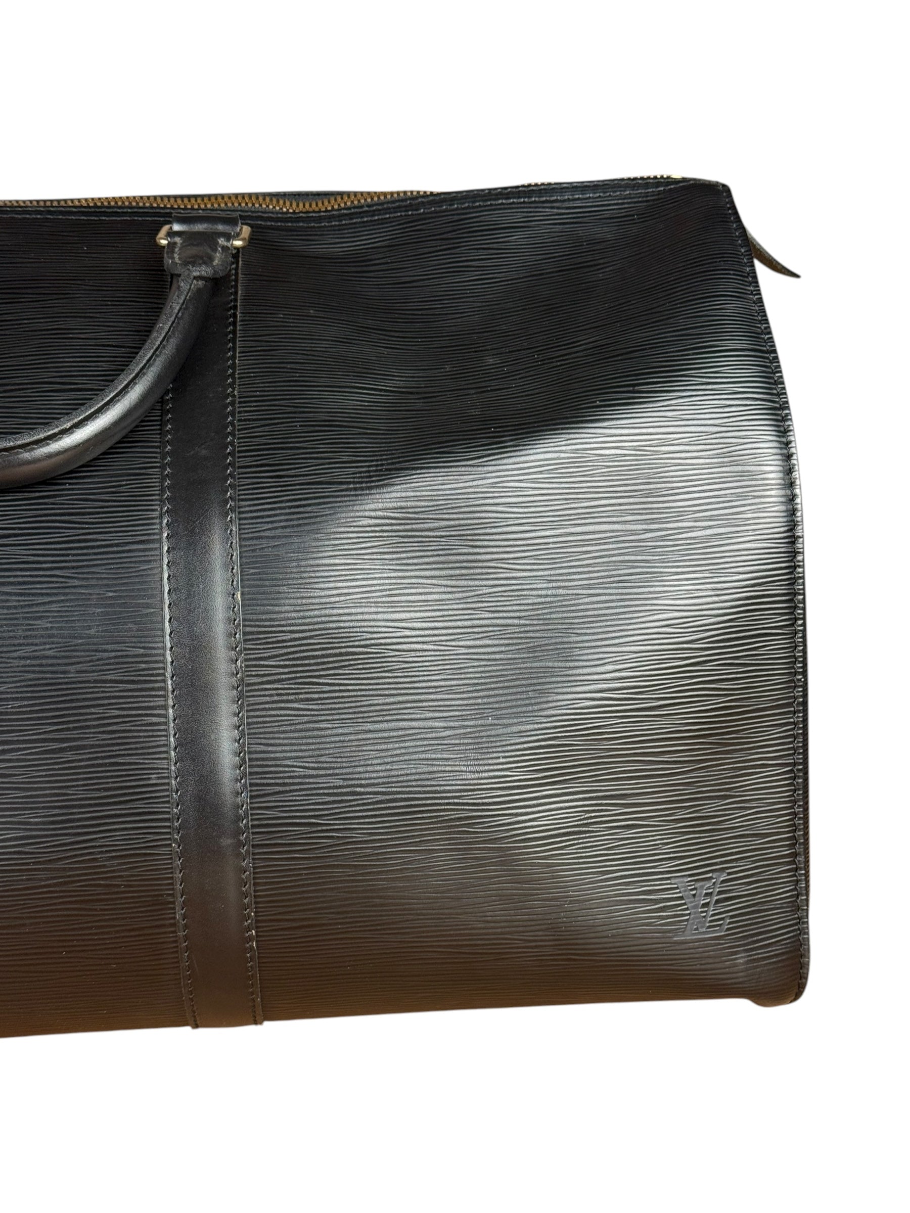 Louis Vuitton Noir Epi Leather Keepall 55