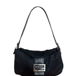 Fendi Vintage Black Mamma Baguette Shoulder Bag