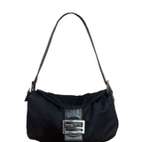 Fendi Vintage Black Mamma Baguette Shoulder Bag