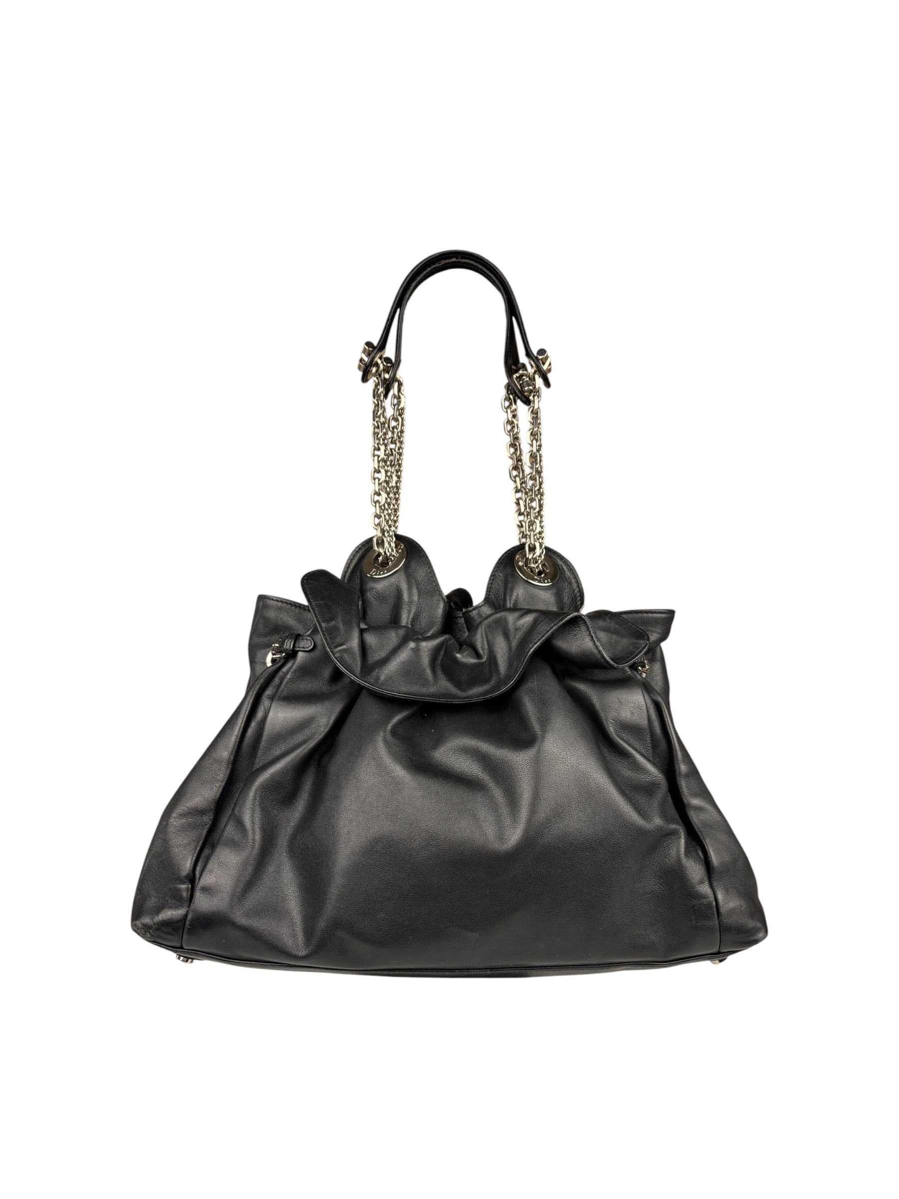 Christian Dior Vintage Black Leather Le Trente Shoulder Bag