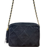 Chanel Suede CC Matelasse Camera Bag '88